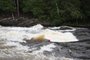 Adam taking on the first rapid of the middle channel